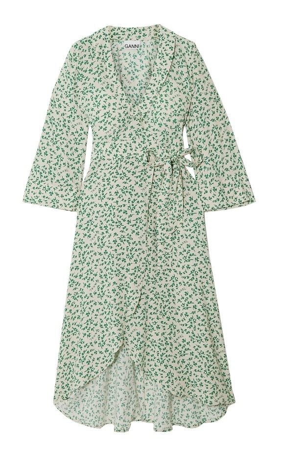 再入荷!!GANNI 花柄 クレープラップワンピース 関税込み (Ganni
