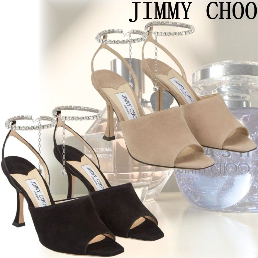 限定品 jimmy choo ストラップサンダル www.instantupright.com レビュー高評価の商品! ジミーチュウ サンダル ミュール 黒 サンダル