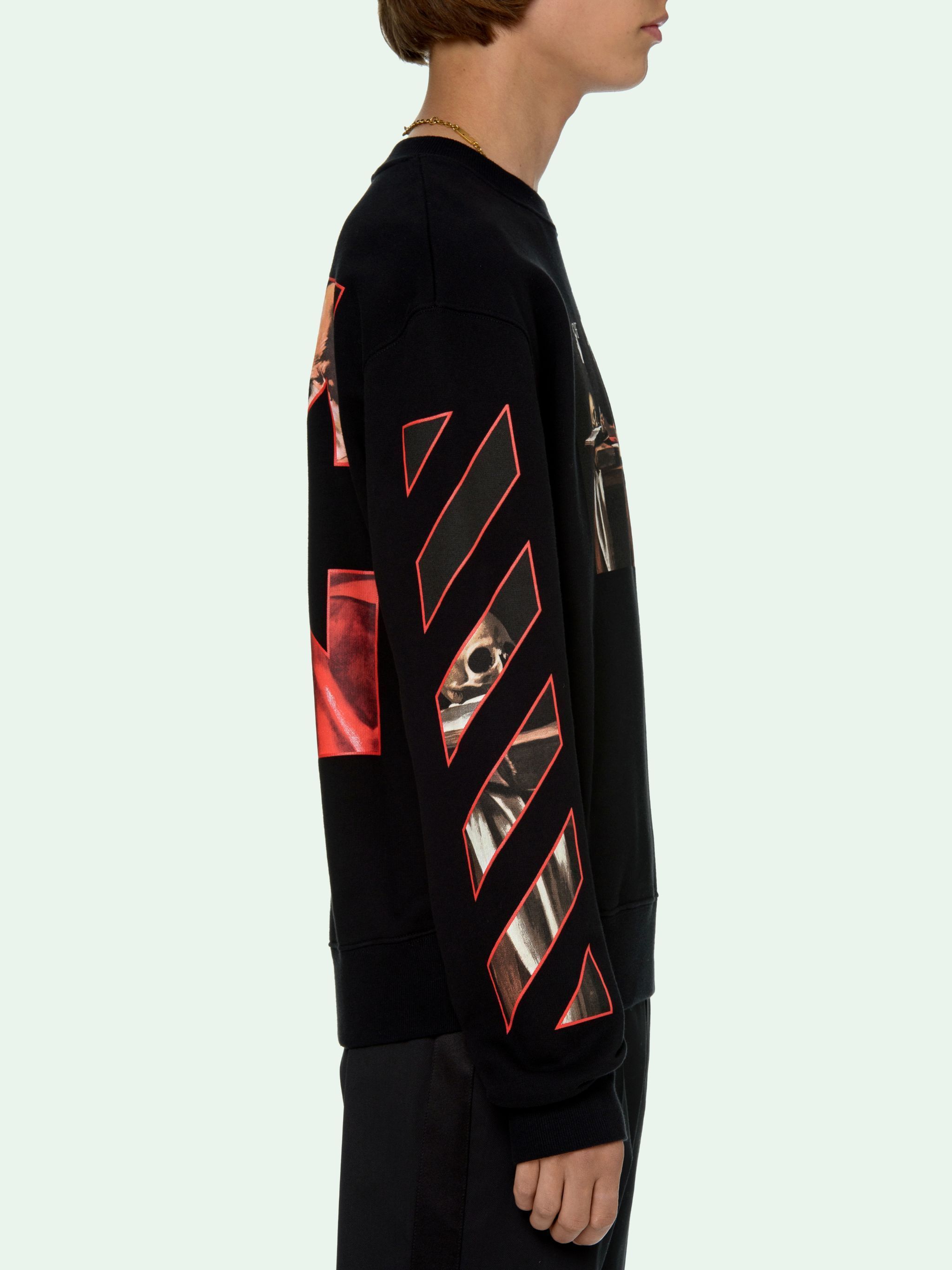 関税負担なし☆Off-White CARAVAGGIO ロゴスウェットシャツ (Off-White 関税負担なし☆Off-White CARAVAGGIO ロゴスウェットシャツ (Off-White