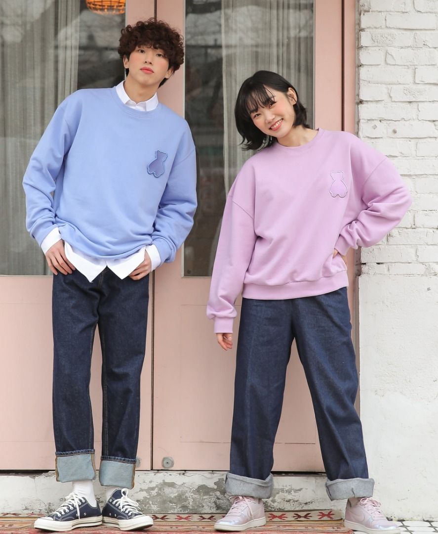 AQO STUDIO SPACE☆AQO BEAR LOGO SWEATSHIRTS(HA) 4色 AQO STUDIO SPACE☆AQO BEAR LOGO SWEATSHIRTS(HA) 4色