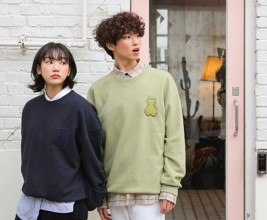 AQO STUDIO SPACE☆AQO BEAR LOGO SWEATSHIRTS(HA) 4色 AQO STUDIO SPACE☆AQO BEAR LOGO SWEATSHIRTS(HA) 4色