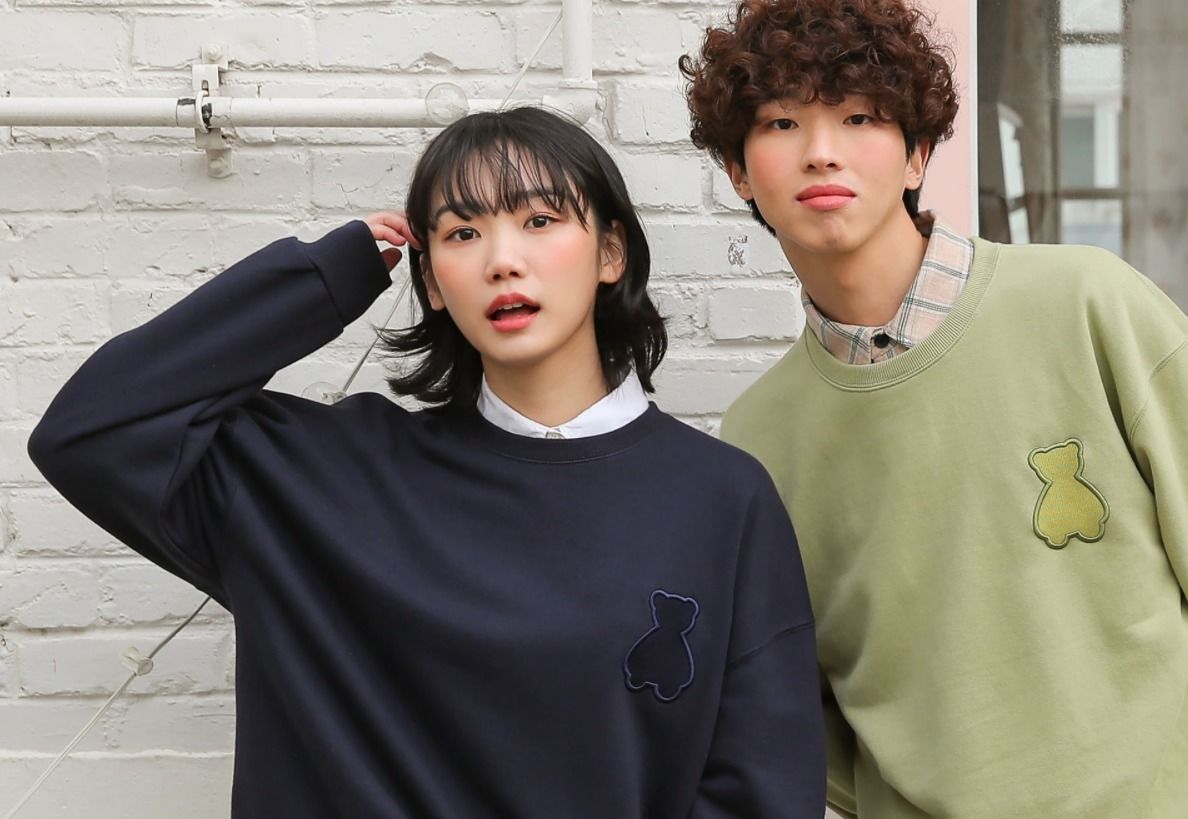 AQO STUDIO SPACE☆AQO BEAR LOGO SWEATSHIRTS(HA) 4色 AQO STUDIO SPACE☆AQO BEAR LOGO SWEATSHIRTS(HA) 4色