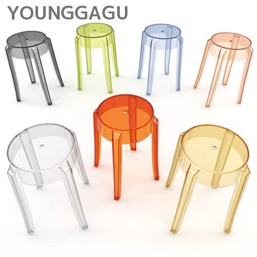 younggagu］透明プラスチックチェア 椅子 クリアスツール 4色