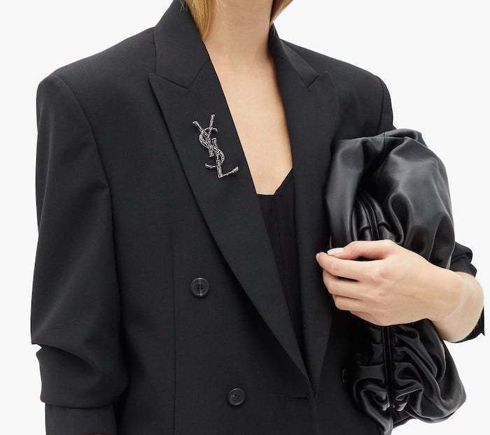 ☆Saint Laurent☆OPYUM YSL クロコダイル*ブローチ*2色 (Saint ...