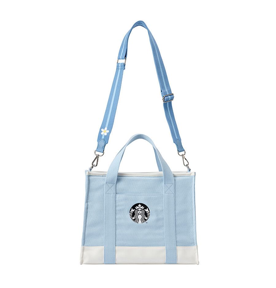 韓国スタバ★ 21 スプリング キャンバス トート保冷バッグ ２way 韓国スタバ☆ 21 スプリング キャンバス トート保冷バッグ 2way