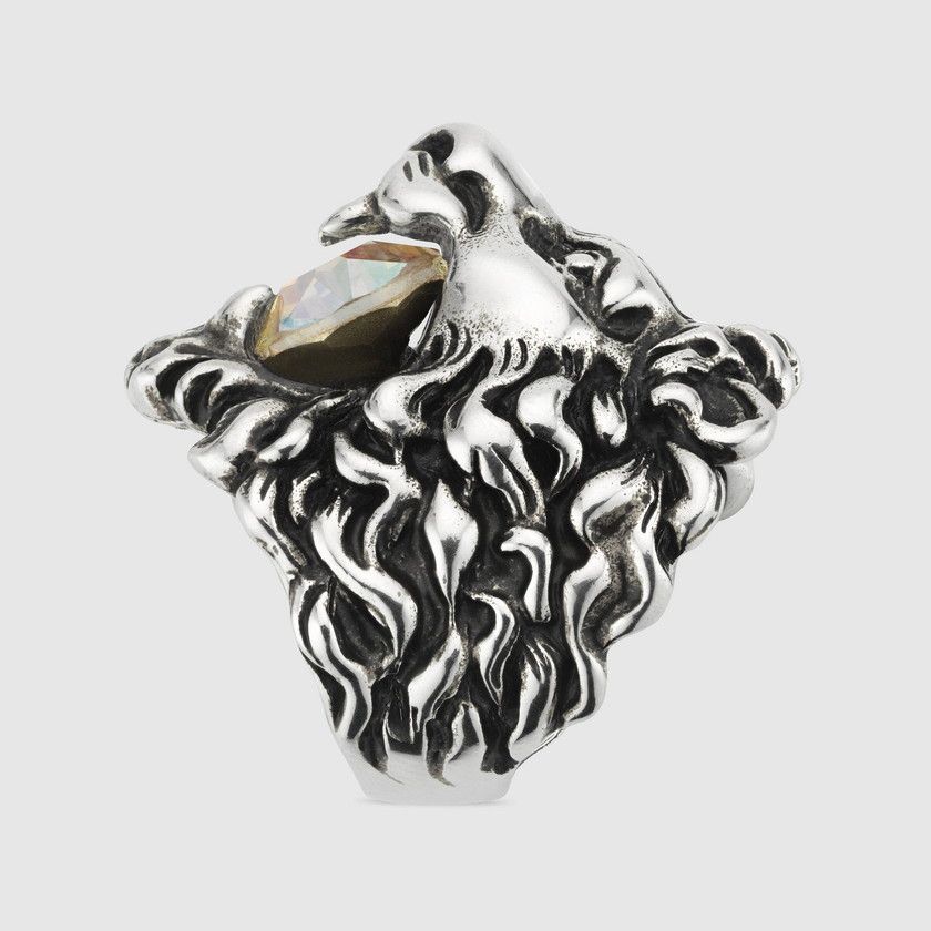 累積売上総額第1位【GUCCI☆グッチ】LION HEAD RING (GUCCI