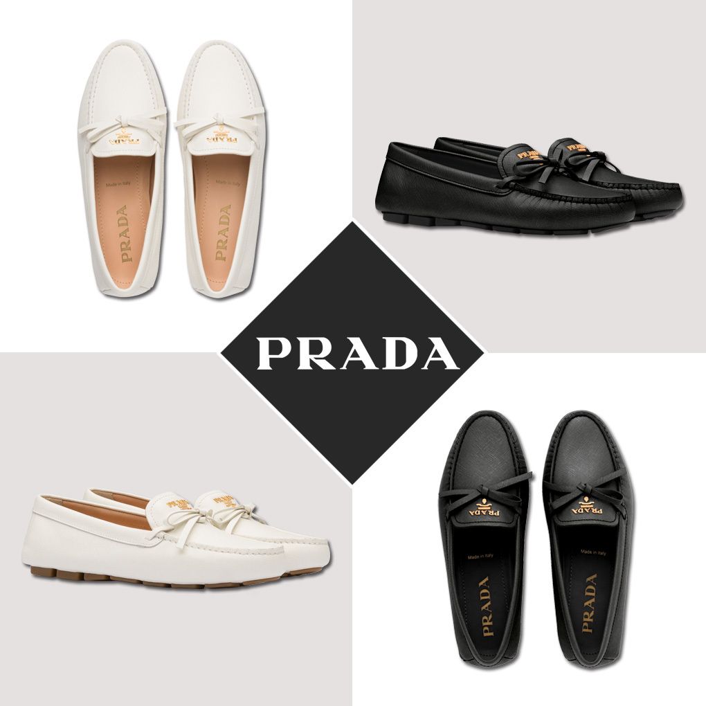 定番☆人気☆PRADA☆サフィアーノレザー ドライビングシューズ (PRADA 在庫あり即日出荷 PRADA プラダ ローファー ドライビングシューズ 25cm ローファー/革靴