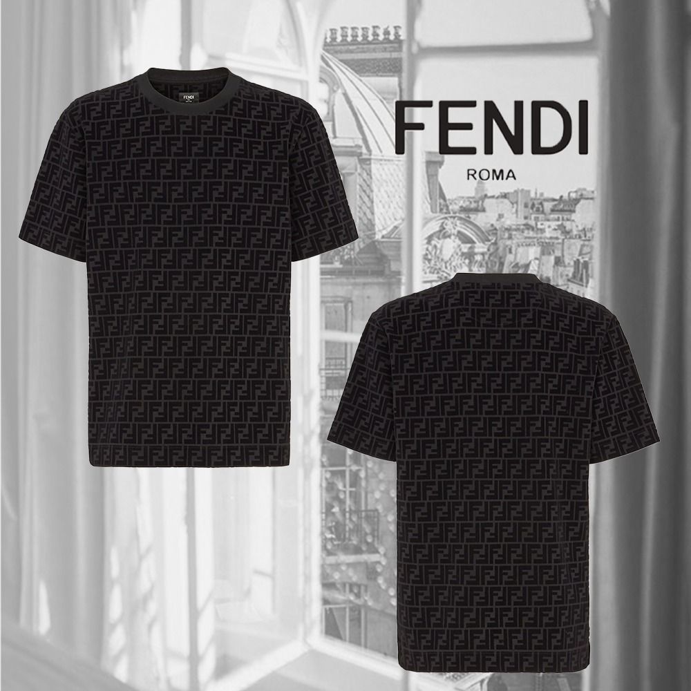FENDI▼【正規品】エレガント モノグラム 半袖 Tシャツ FENDI▼【正規品】エレガント モノグラム 半袖 Tシャツ