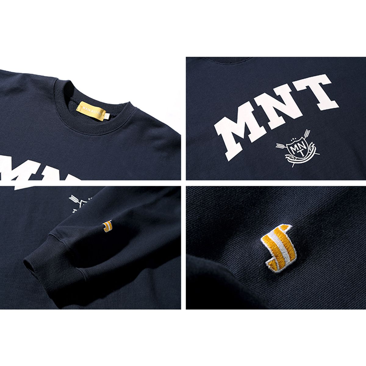 ★MAINBOOTH★Varsity MNT Heavy Sweatshirt(NAVY)★正規品/人気 ☆MAINBOOTH☆Varsity MNT Heavy Sweatshirt(NAVY)☆正規品/人気