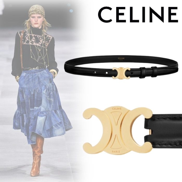 21SS新作】CELINE スモール トリオンフ ベルト カーフスキン (CELINE 21SS新作】CELINE スモール トリオンフ ベルト カーフスキン (CELINE