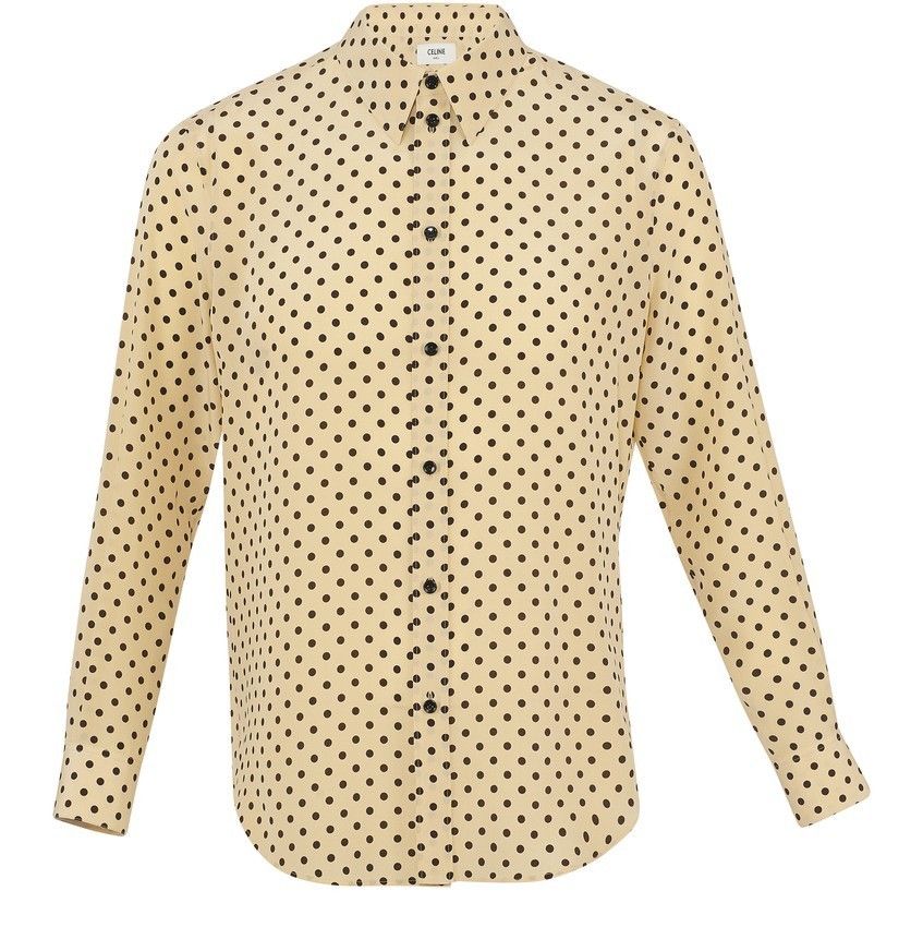 ☆CELINE☆Classic shirt クラシックシャツ ドットプリント (CELINE ☆CELINE☆Classic shirt クラシックシャツ ドットプリント (CELINE