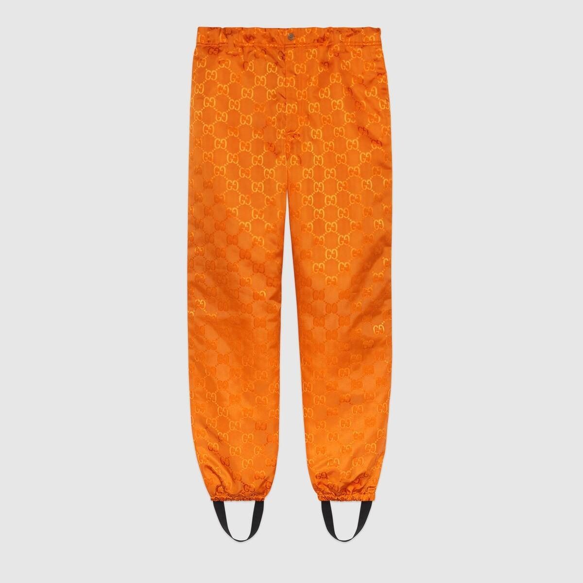 GUCCI パンツ ボトムス GG オレンジ モノグラム 新作 男 プレタ