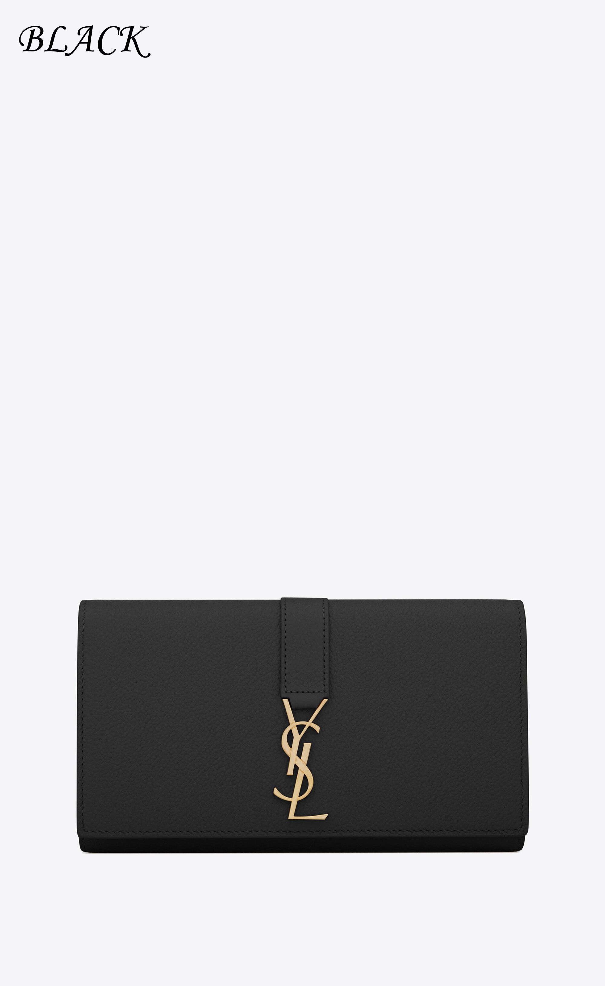 Saint Laurent】大人気!YSLライン ラージフラップウォレット (Saint ...