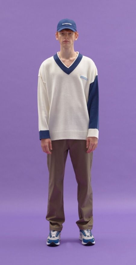 ★人気★【BLOND9】★V NECK COLOR KNIT SWEATE.R★ニット★ ☆人気☆【BLOND9】☆V NECK COLOR KNIT SWEATE.R☆ニット