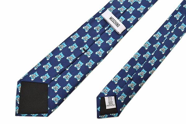 MOSCHINO モスキーノ テディベア シルクネクタイemo21s015
