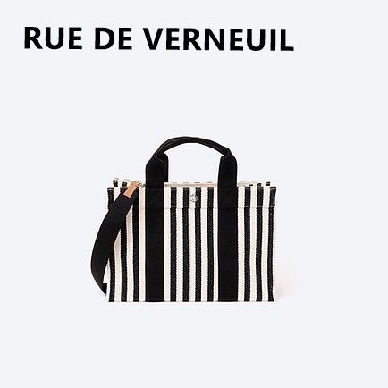 RUE DE VERNEUILパリBrandオシャレなボーダートートバッグ(M) (RUE DE RUE DE VERNEUILパリBrandオシャレなボーダートートバッグ(M) (RUE DE