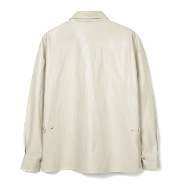 ◇LAMODECHIEF◇BTSジョングク着用 ECO LEATHER OVERSIZED SHIRT ◇LAMODECHIEF◇BTSジョングク着用 ECO LEATHER OVERSIZED SHIRT
