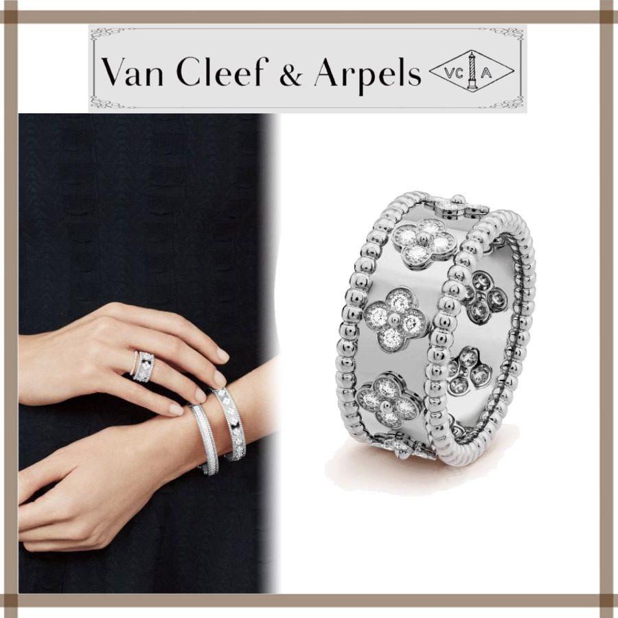 人気】Van Cleef & Arpels ペルレ クローバーリング SM (Van Cleef 人気】Van Cleef & Arpels ペルレ クローバーリング SM (Van Cleef