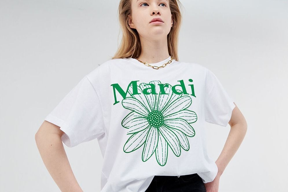 ★関税込★MARDI MERCREDI★THE FLOWER MARDI SHORT SLEEVE★T★ ★関税込★MARDI MERCREDI★THE FLOWER MARDI SHORT SLEEVE★T★
