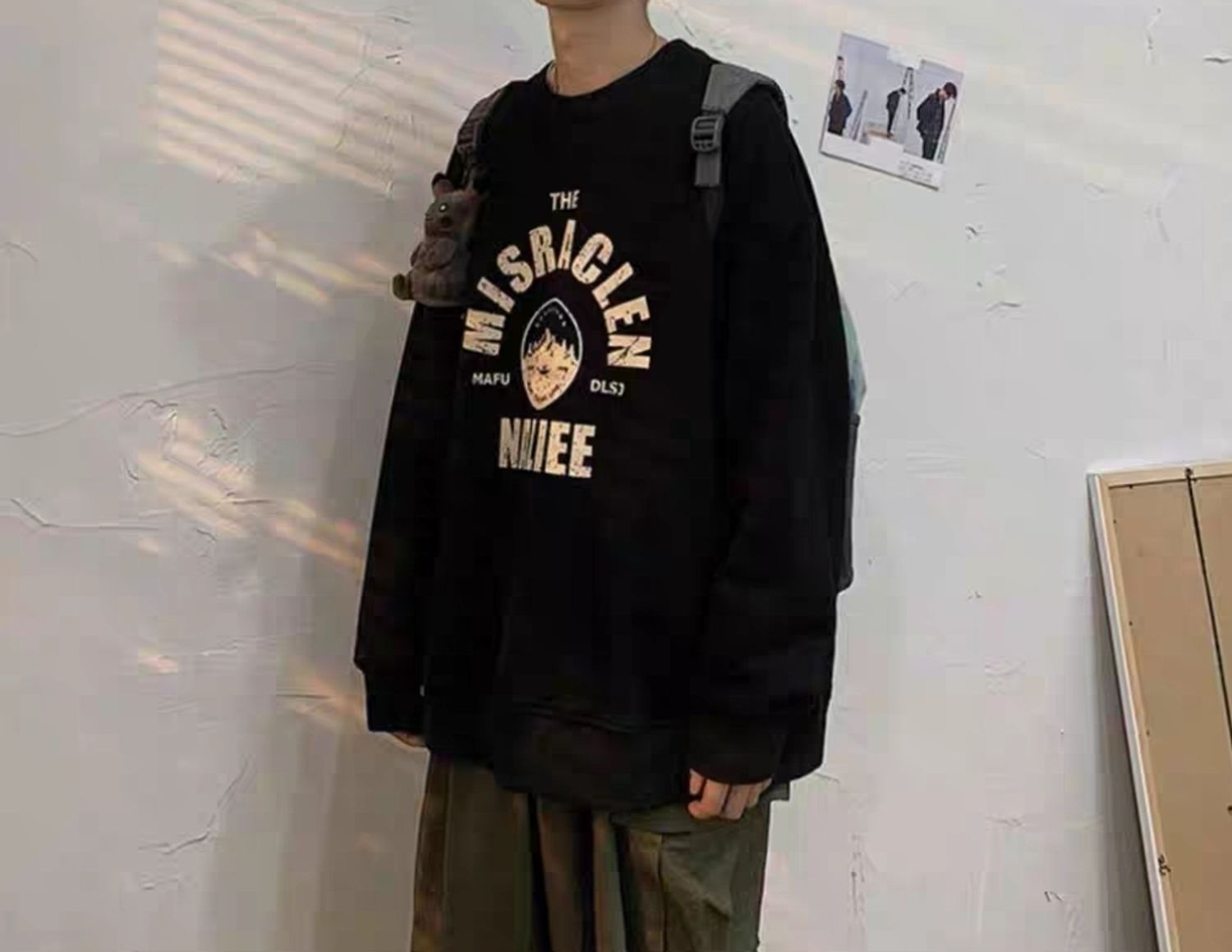 メンズ トレーナー スウェット ストリート長袖 ロゴ 韓国 スウェット トレーナー Buyma