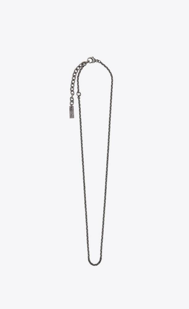 SAINT LAURENT☆シルバー ゴールドトーン チェーン ネックレス ...