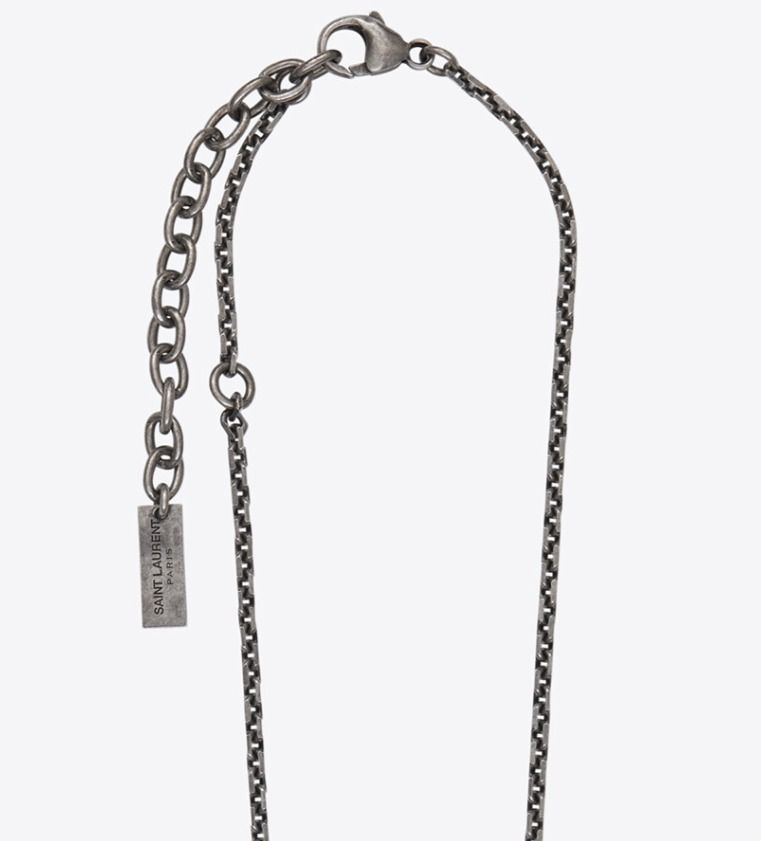 SAINT LAURENT☆シルバー ゴールドトーン チェーン ネックレス ...