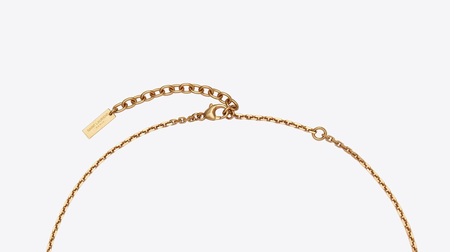 SAINT LAURENT☆シルバー ゴールドトーン チェーン ネックレス ...