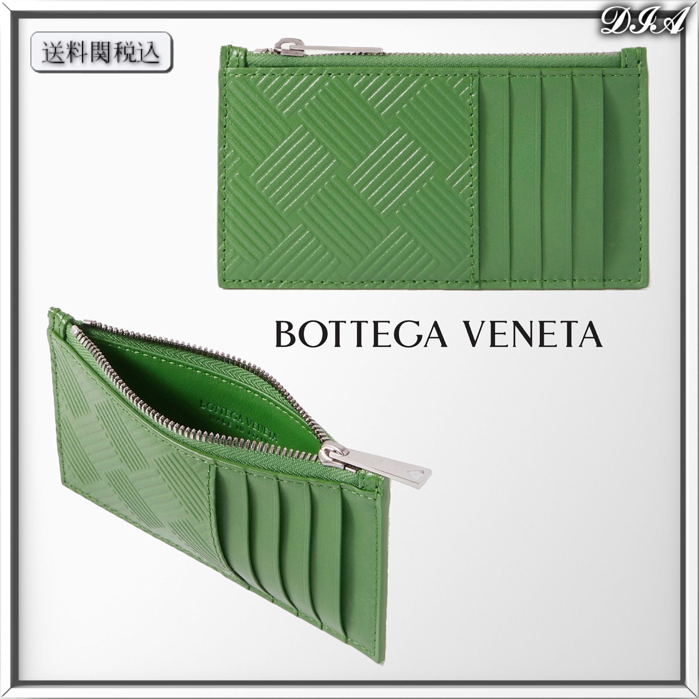 BOTTEGA VENETA イントレチャート デボス ジップ カードホルダー BOTTEGA VENETA イントレチャート デボス ジップ カードホルダー
