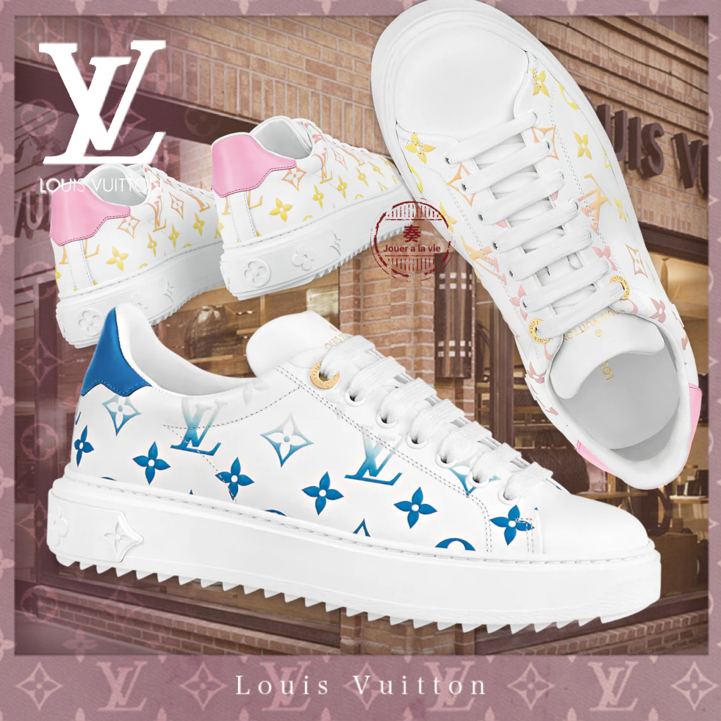 21SS 直営買付【先行】LV タイムアウト・ライン スニーカー☆ (Louis 21SS 直営買付【先行】LV タイムアウト・ライン スニーカー☆ (Louis
