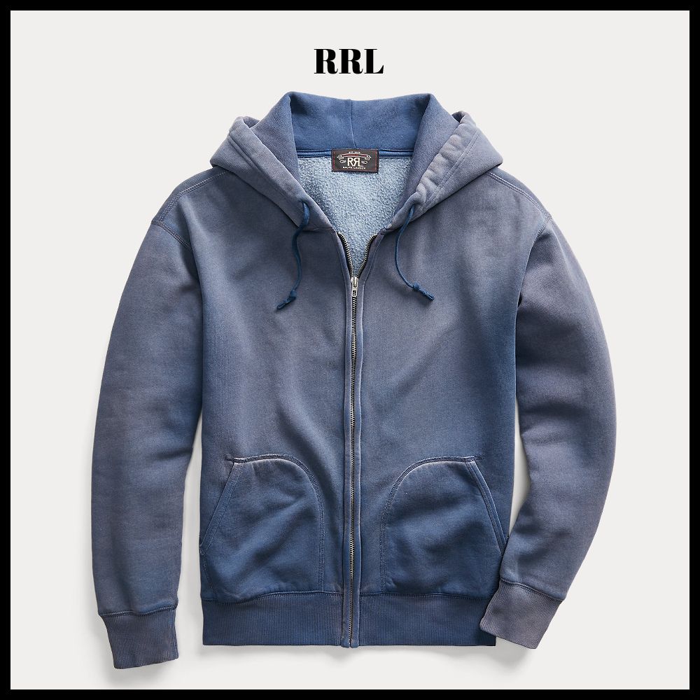 RRL☆Fleece Full-Zip グラデーション フーディー RRL☆Fleece Full-Zip グラデーション フーディー
