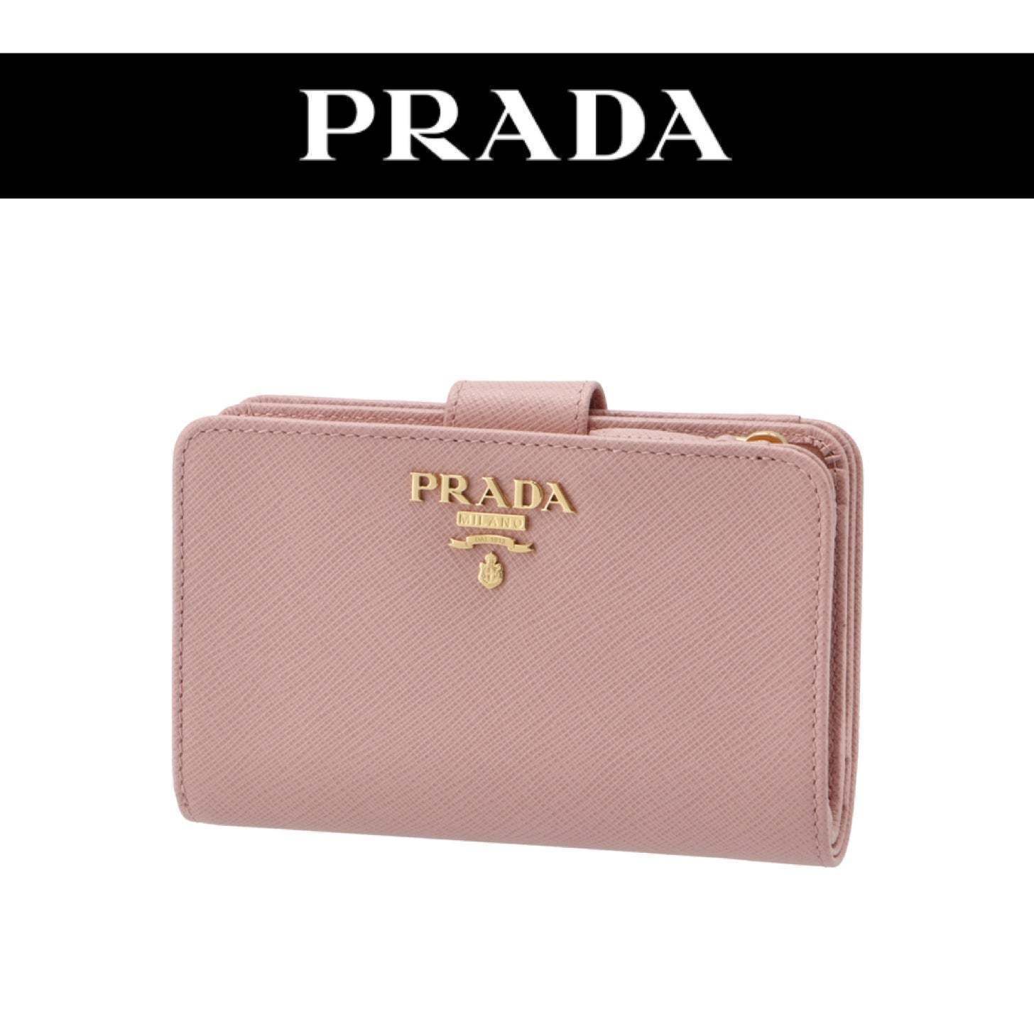 ☆ PRADA ☆ サフィアーノレザー 2つ折り財布 (PRADA/折りたたみ