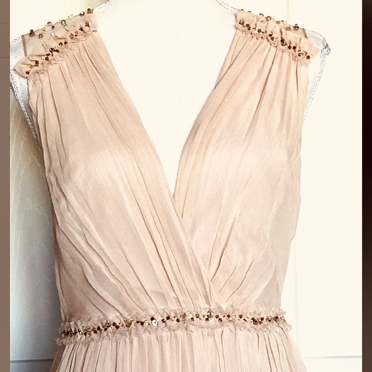 BCBGMAXAZRIA シルク シフォンドレス ワンピース