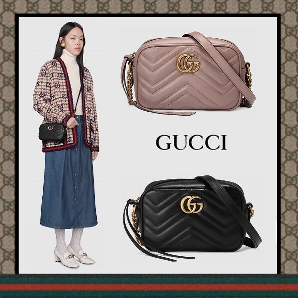 Gucci☆〔GGマーモント〕 キルティング ミニバッグ (GUCCI/ショルダー ...