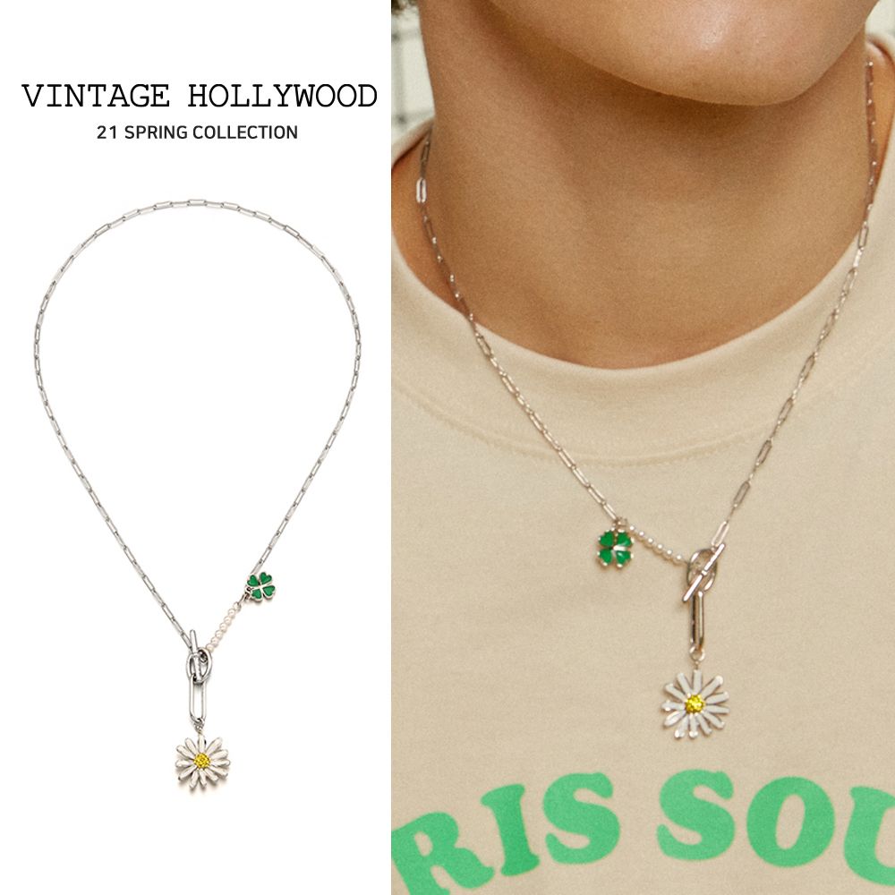 VINTAGE HOLLYWOOD☆Swing Daisy Charm Necklace (VINTAGE HOLLYWOOD VINTAGE HOLLYWOOD☆Swing Daisy Charm Necklace (VINTAGE HOLLYWOOD