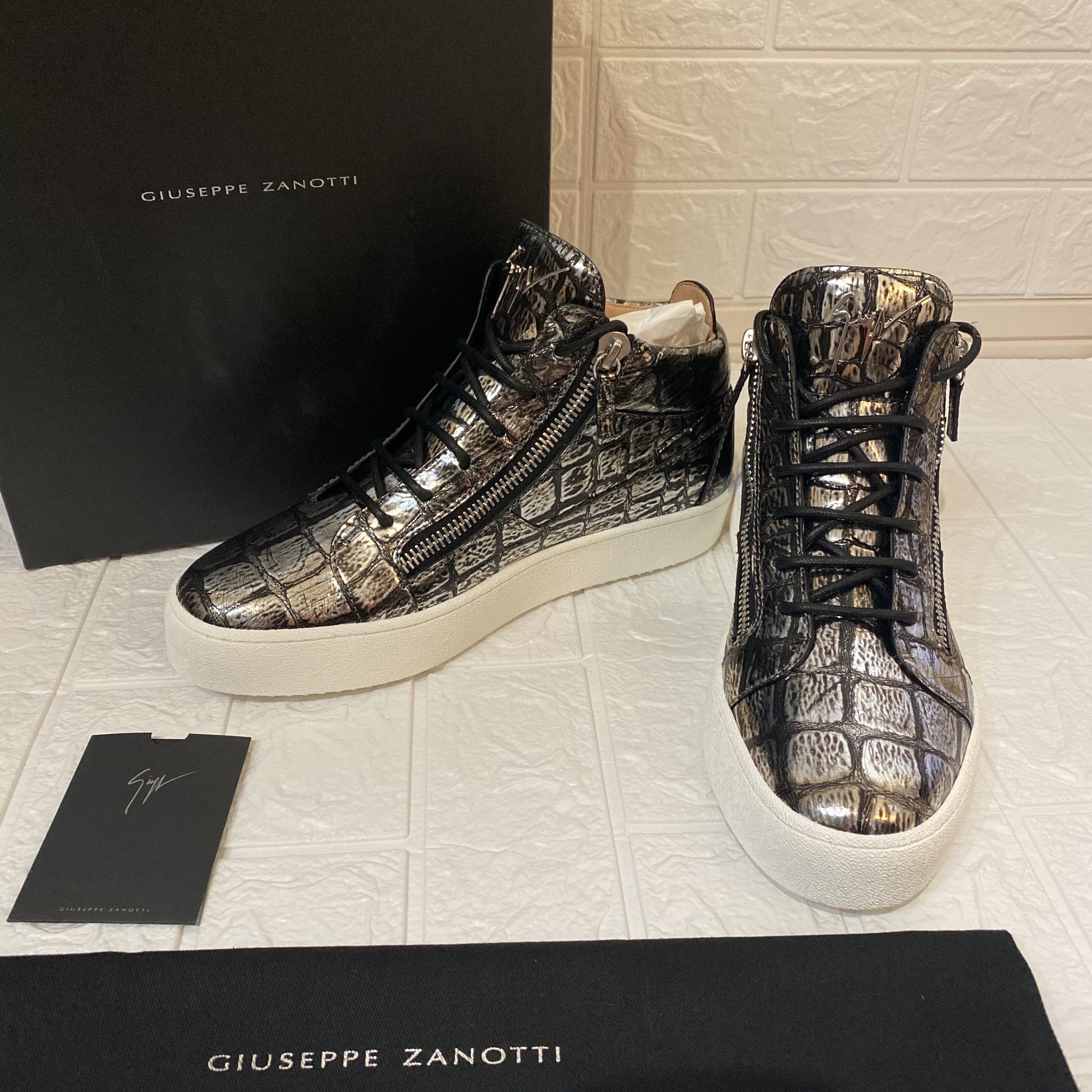 VIP価格 GIUSEPPE ZANOTTI Kriss クロコダイル レザースニーカー VIP価格 GIUSEPPE ZANOTTI Kriss クロコダイル レザースニーカー