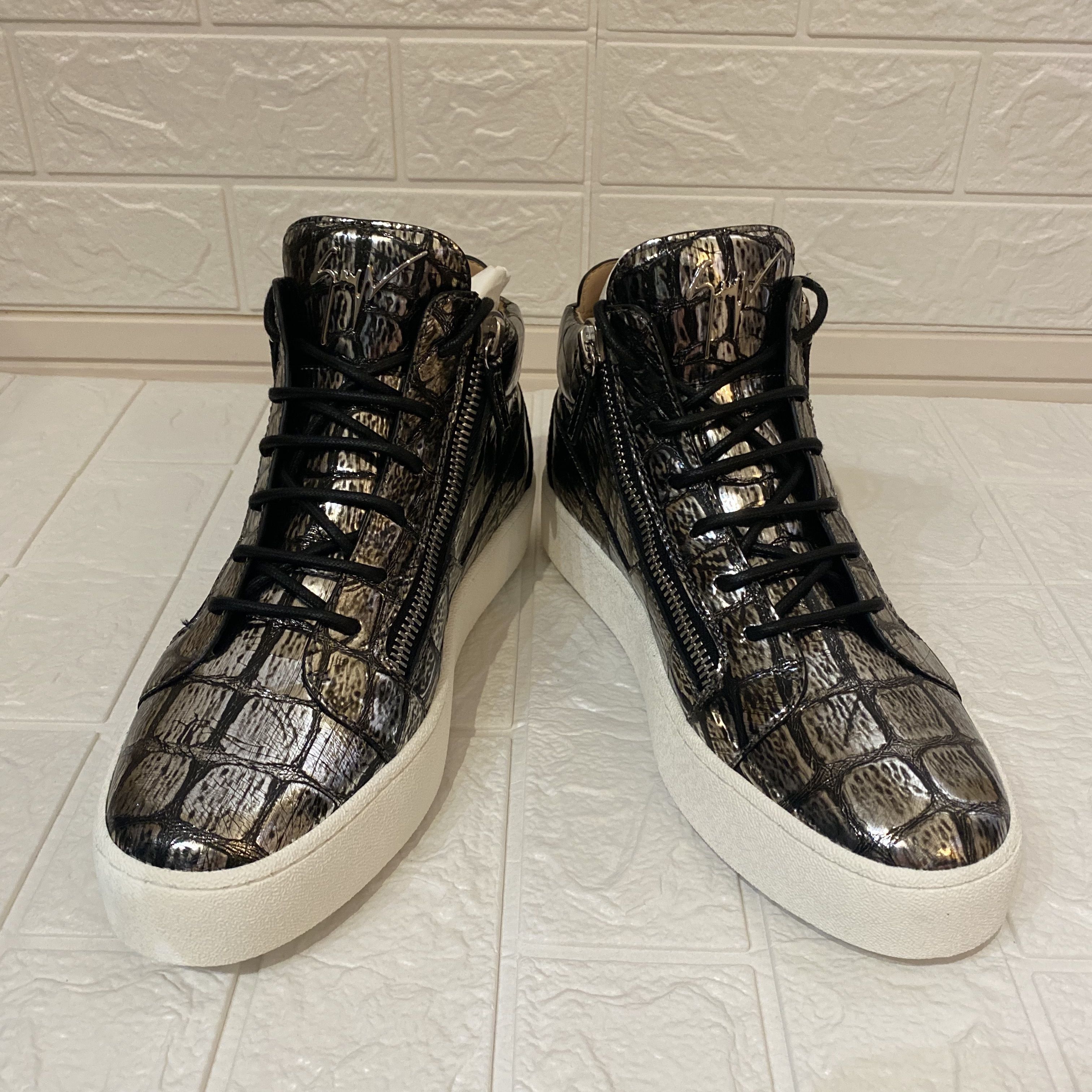 VIP価格 GIUSEPPE ZANOTTI Kriss クロコダイル レザースニーカー VIP価格 GIUSEPPE ZANOTTI Kriss クロコダイル レザースニーカー