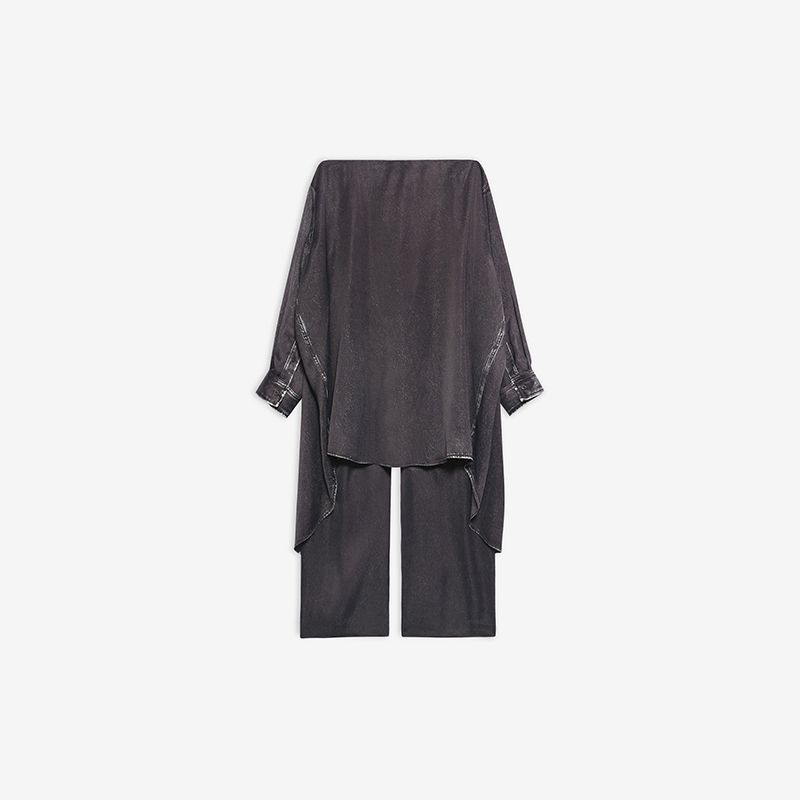 ◆BALENCIAGA 21SS 最新◆TROMPE-L'CEIL ノテッドパンツ◆Gray◆ ◇BALENCIAGA 21SS 最新◇TROMPE-L'CEIL ノテッドパンツ◇Gray