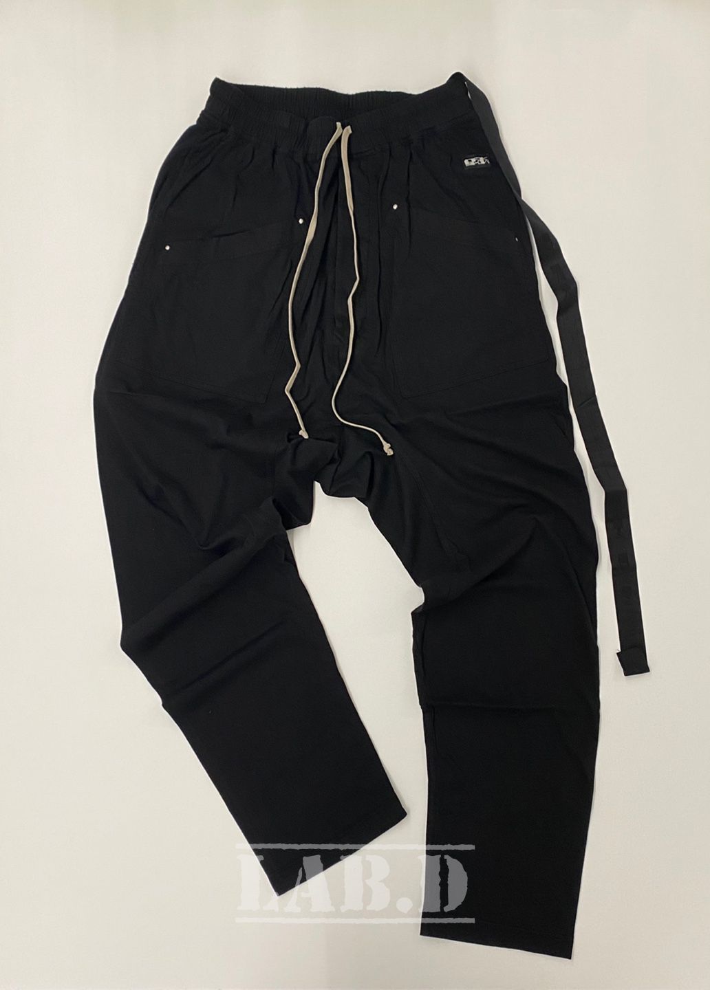 RICK OWENS DRKSHDW | CARGO DRAWSTRING LONG PANTS BLACK (RN) (RICK