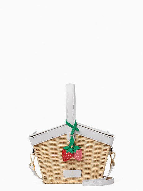 kate spade】いちごストロー*ピクニックバスケット (kate spade new が購入できます ケイトスペード カゴバッグ いちご ピクニック ショルダーバッグ