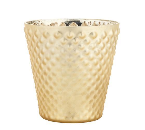 Pottery Barn 映えます☆キャンドルホルダー ゴールド 6個セット ...