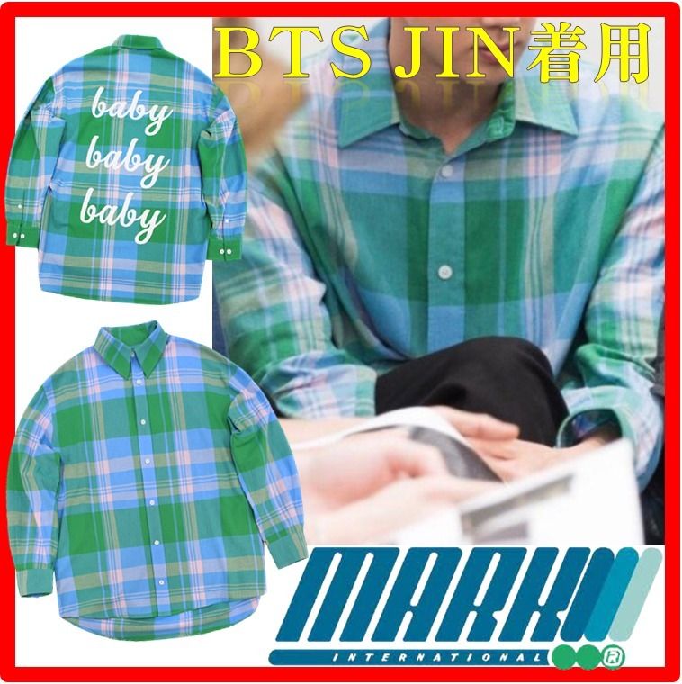 BTS JIN着用☆【MARKM】☆Baby Baby Baby Tartan Check Shirt.s (MARKM BTS JIN着用☆【MARKM】☆Baby Baby Baby Tartan Check Shirt.s (MARKM