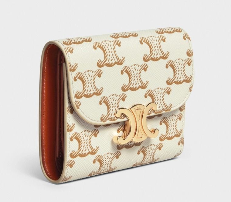国内完売☆CELINE】スモール トリオンフウォレット ホワイト (CELINE 国内完売☆CELINE】スモール トリオンフウォレット ホワイト (CELINE