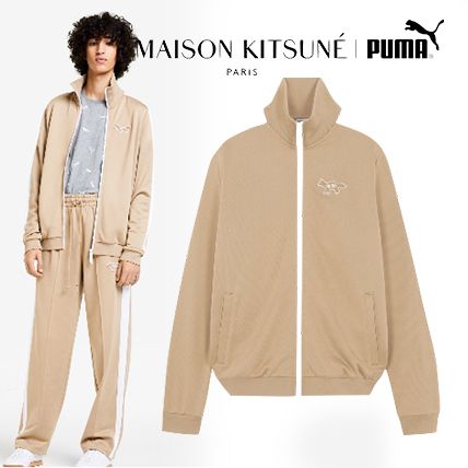 入手困難!PUMA x MAISON KITSUNE コラボ T7 TRACKSUIT JACKET (PUMA 流行のアイテム x PUMA MAISON ユニセックス パーカー コラボ Kitsuné パーカー