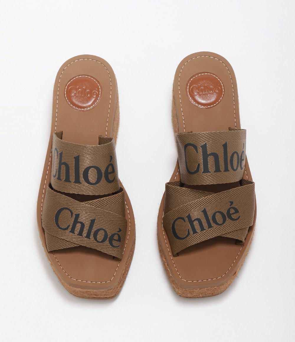 関税負担なし☆Chloe クロエ キャンバス WOODY ウェッジミュール 関税負担なし☆Chloe クロエ キャンバス WOODY ウェッジミュール