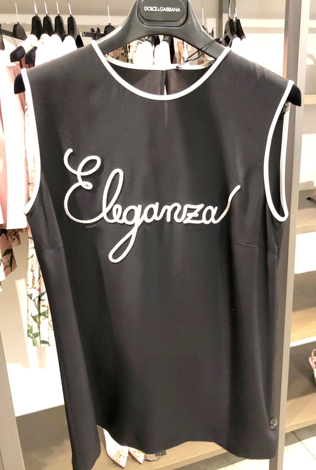 DOLCE&GABBANA ドルガバ レタリング刺繍 シルク タンクトップ (Dolce ...