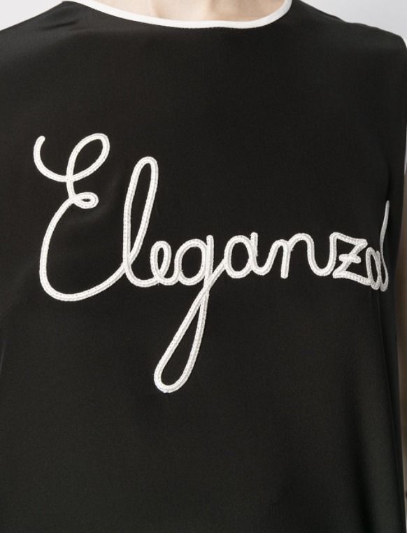 DOLCE&GABBANA ドルガバ レタリング刺繍 シルク タンクトップ (Dolce ...