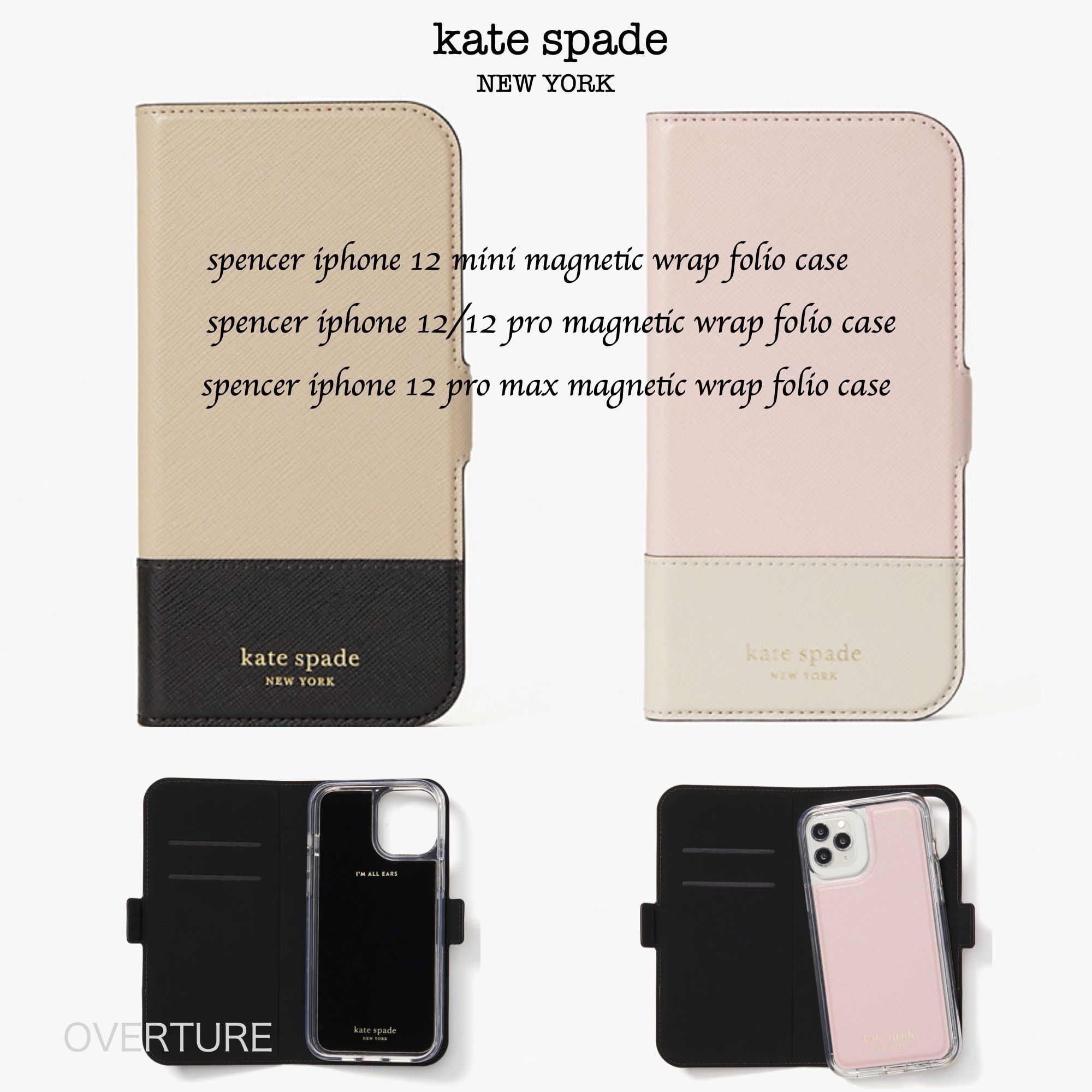 KATE SPADE☆spencer iphone 12 magnetic wrap folio case (kate spade KATE SPADE☆spencer iphone 12 magnetic wrap folio case (kate spade