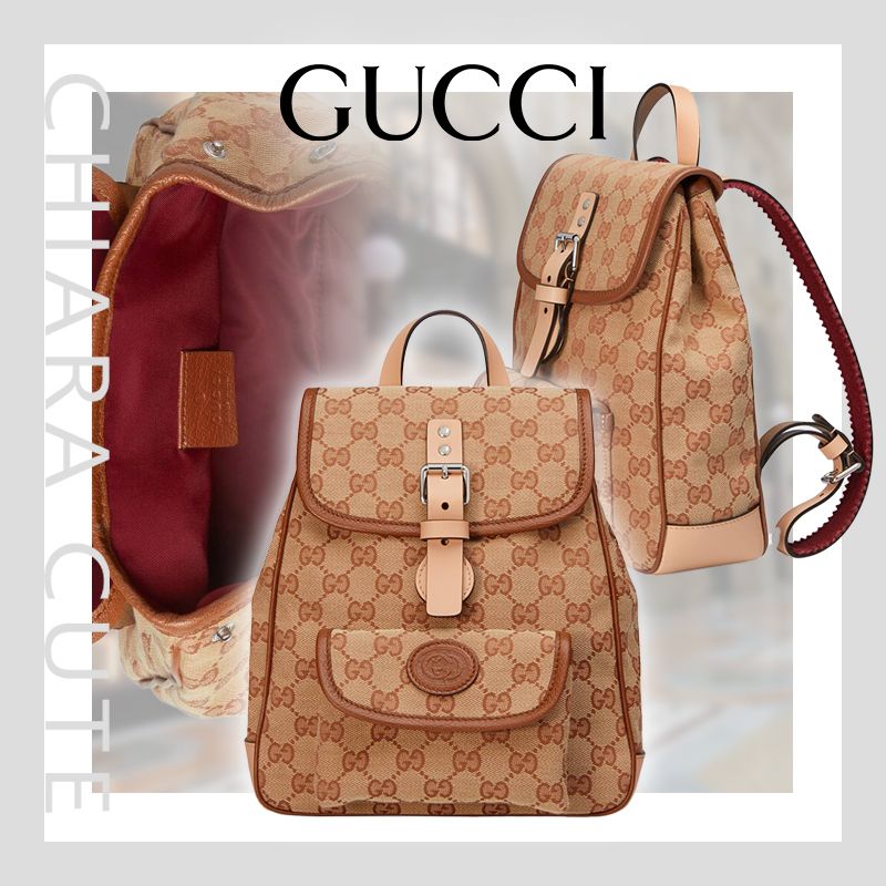 大人もOK】GUCCI _KIDs /GGキャンバスバックパック / ベージュ (GUCCI 大人もOK】GUCCI _KIDs /GGキャンバスバックパック / ベージュ (GUCCI