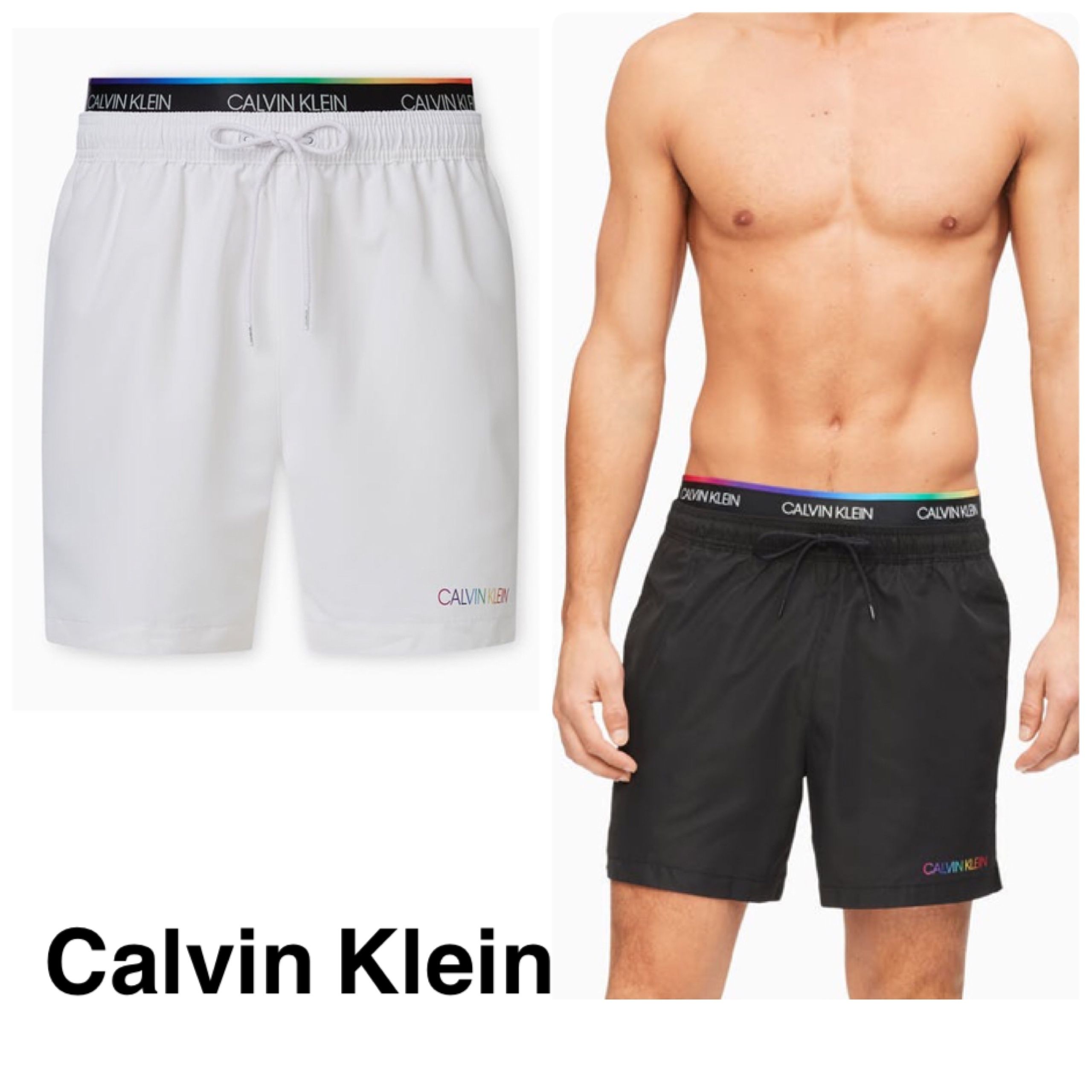 Calvin Klein】PRIDE DOUBLE WAISTBAND☆スイムショーツ (Calvin Klein Calvin Klein】PRIDE DOUBLE WAISTBAND☆スイムショーツ (Calvin Klein