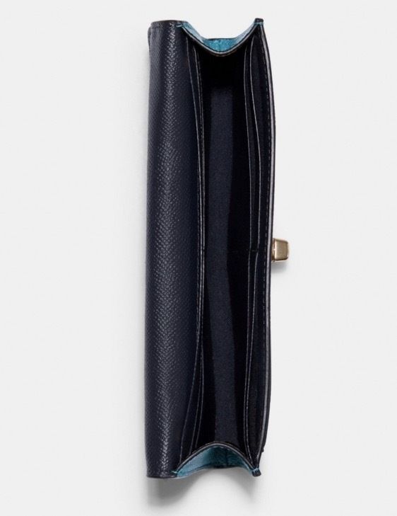 セール☆Coachターンロックエンベロープスリムレザー長財布